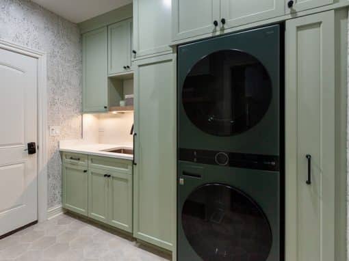 Custom Mudroom and Laundry Cabinetry in Elmhurst, Illinois