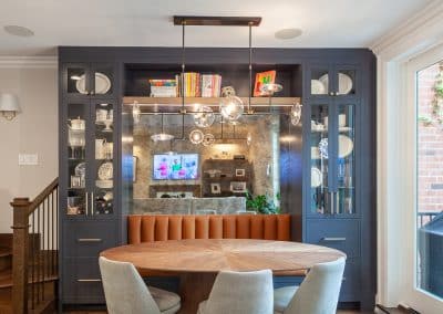 Custom Built-In Banquette Cabinetry in Chicago illinois